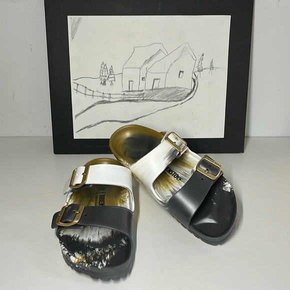 Birkenstock Shoes - Birkenstock Arizona Eva Multi Glamour Gold Women’s US Size 6